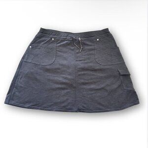 Kuhl Hiking Skort Women L Pockets Gray Skirt Athletic Stretch Outdoor Activewear